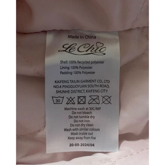 Le Chic Metallic Quilted Hooded Puffer Coat - Picture 6 of 6